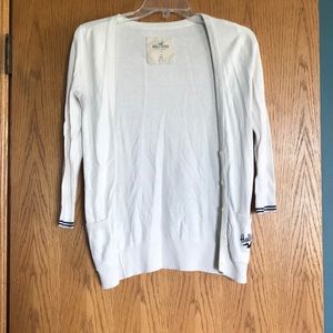 White cardigan